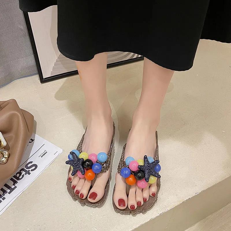 Korean Fashion Summer Seaside Vacation Beach Flip Flops Flat Bottom Non-slip Bathroom Student Slippers