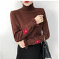 Turtleneck Sweet Jacquard Sweater Women's Autumn and Winter Base Long-sleeved Sweater