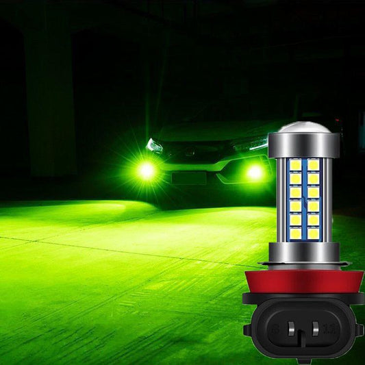 H8 220W Super Bright Headlight LED Seven Color Car Front Fog Light Natural/ Strobe Light Car Light Bulb