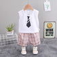 Boys Small Suit Three-piece Summer New Short-sleeved Suit Baby Handsome Shorts British Style Sub-suit Tide