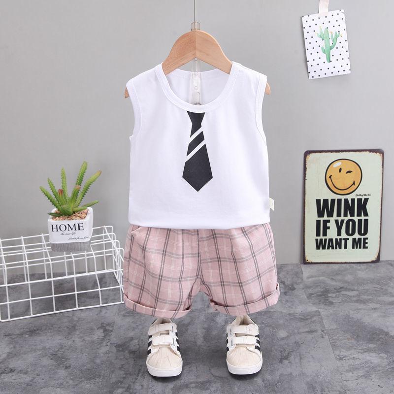 Boys Small Suit Three-piece Summer New Short-sleeved Suit Baby Handsome Shorts British Style Sub-suit Tide