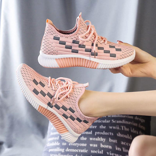 Coconut Shoes Female Angel Reflective Flying Woven Shoes Men's Breathable Casual Sports Shoes Men