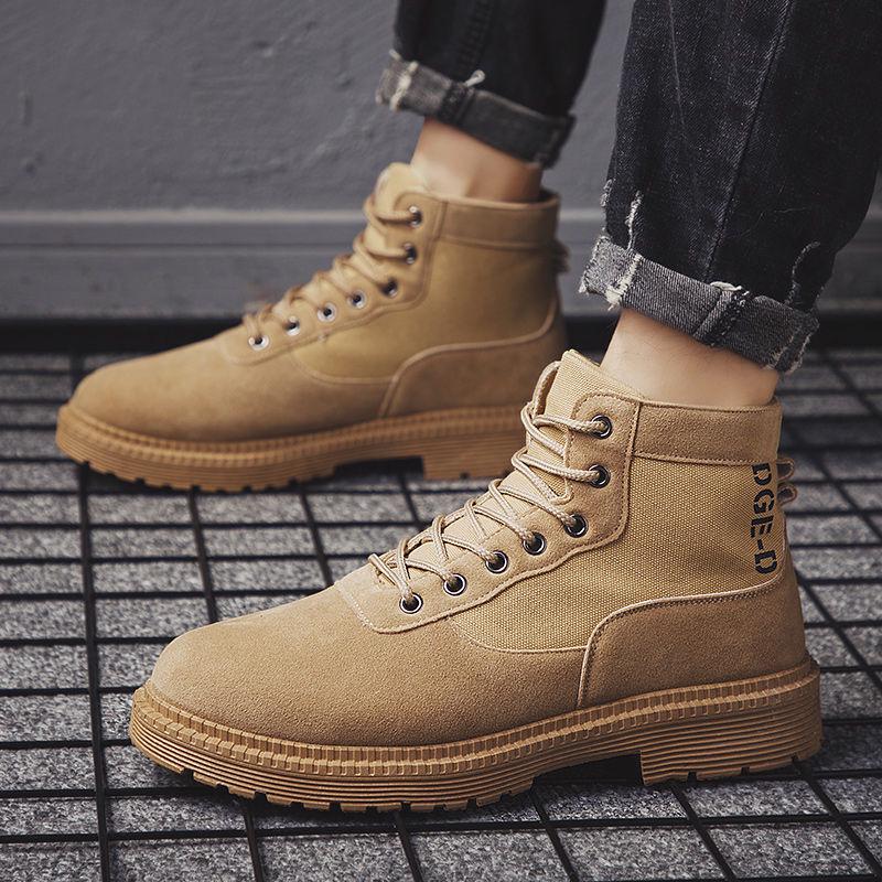 Boots Men's Martin Genuine Leather Shoes Motorcycle Men Ankle Boot Autumn Men Winter Warm Shoes
