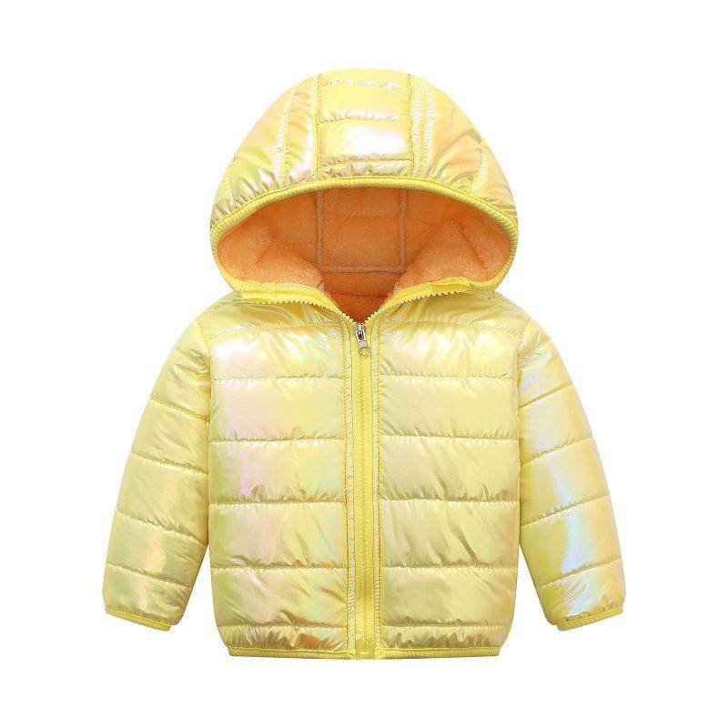 Girls' Down Padded Jacket Bright Face Wash-free Autumn and Winter Warmth Lamb Velvet Winter Jacket