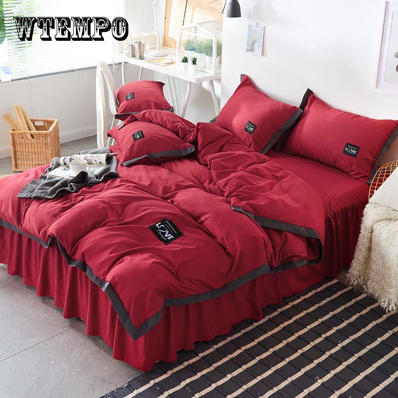 New  100% Cotton Pure Princess Bedding set Tassels Duvet Cover Bed Sheet Pillowcases Big back