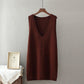 Woman Sweaters Knitted Long Vest Women's Slim V-neck Knit Mid-Length Sleeveless Spring Autumn Women Pullover