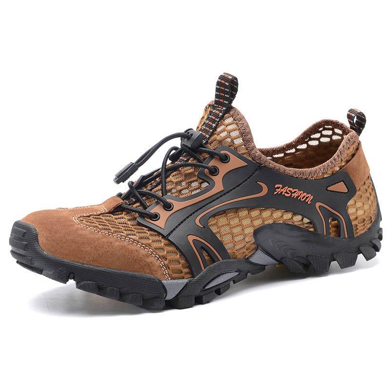 Plus Size 38-46 Summer Men Sneakers Hiking Shoes Lightweight Breathable Basketball Running Shoes Deodorant Mesh Casual Shoes