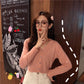 Spring and Autumn Clothing Net Red Knitted Cardigan Female Korean Version of The Western Style V-neck Wild Long-sleeved Bottoming Shirt Top