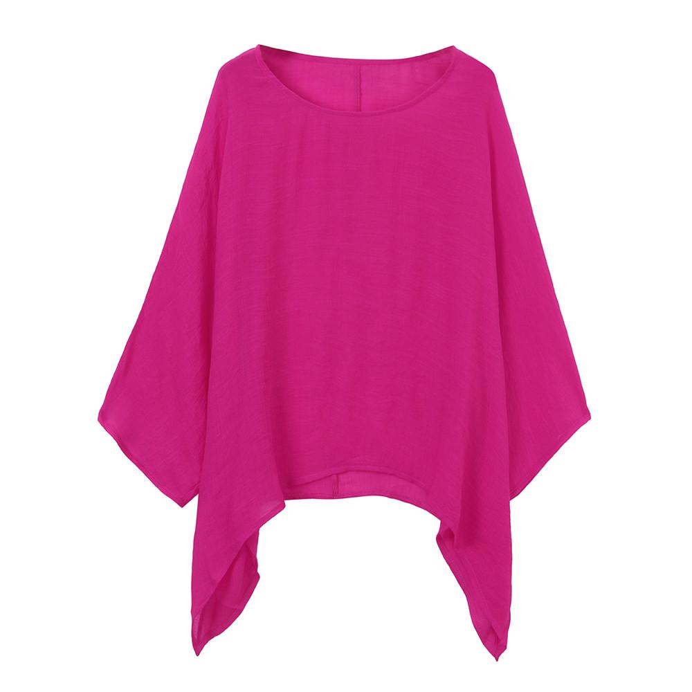 S-5XL Plus Size Women Casual Loose Tops Ladies Cotton Linen Solid Color Shirt Long Sleeve Blouse