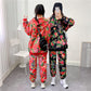 2pcs/set  Women Sweatshirt Set Loose Printed Hoodies Harem Pants Two-piece Set Laies Outfits