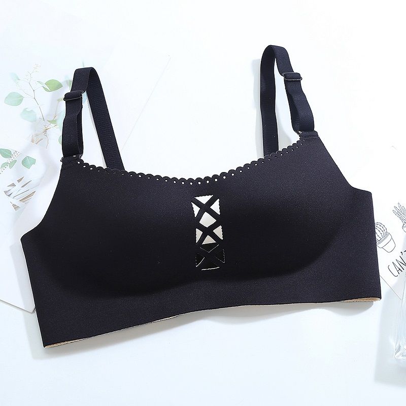 Summer Thin Seamless Underwear Girl Student Bra Gathered Without Steel Ring To Receive The Breast Small Bra Bra Sexy and Cute