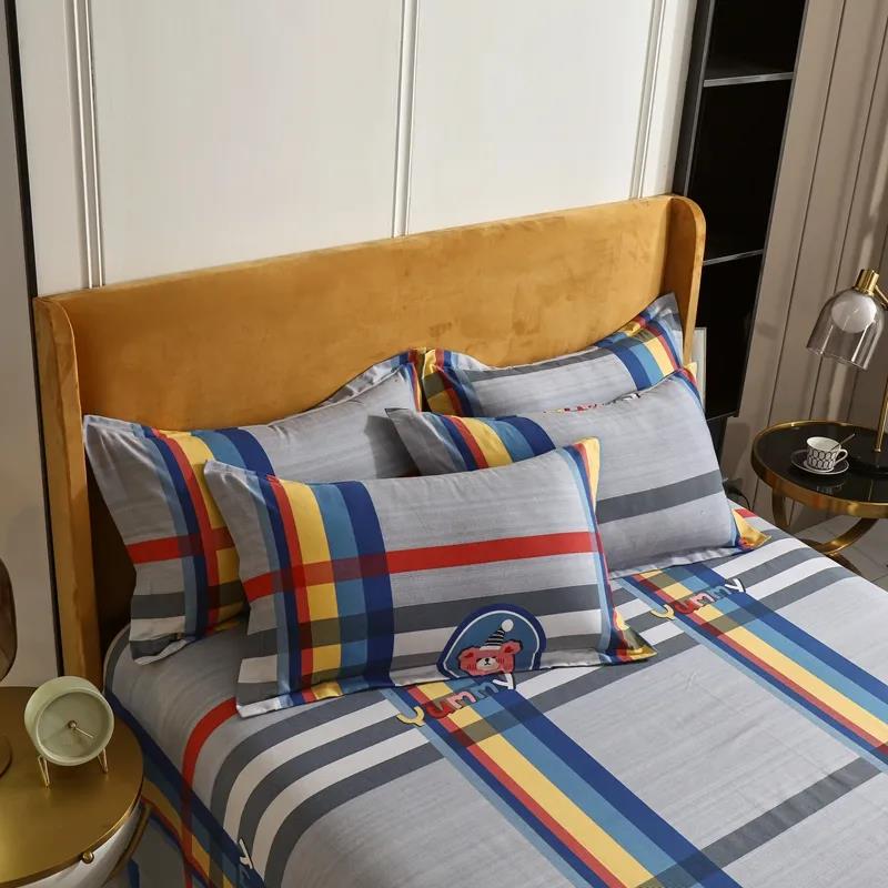 Two-piece Brushed Pure Cotton Thickened Pillowcase Double Pillowcase 48cmx74cm Student Dormitory Pillowcase