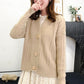 Spring and Autumn Knitted Cardigan Sweater College Style Short Loose Top Fashion Simple Female Jacket