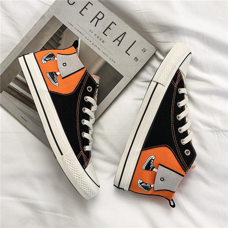 Men's High Top Sneakers Casual Skateboarding Shoes Sports Shoes Breathable Hip Hop Walking Shoes Street Shoes Chaussure Homme