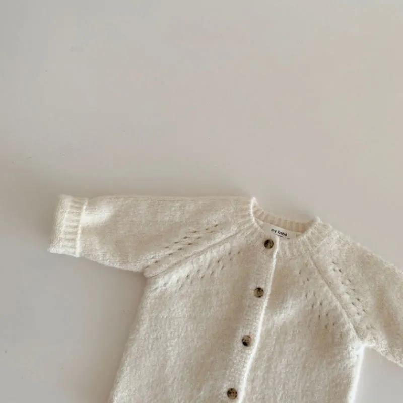 Korean Ins Baby and Children's Clothing Texture Versatile Sweater Coat Baby Round Neck Thickened Knitted Cardigan Autumn and Winter Clothing