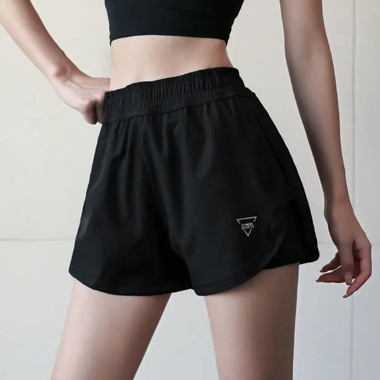 Women's Sports Shorts Anti-glare Fitness Yoga Pants Loose High Waist Quick-drying Running Training Outer Wear Casual Shorts Golf Shorts Short Pants