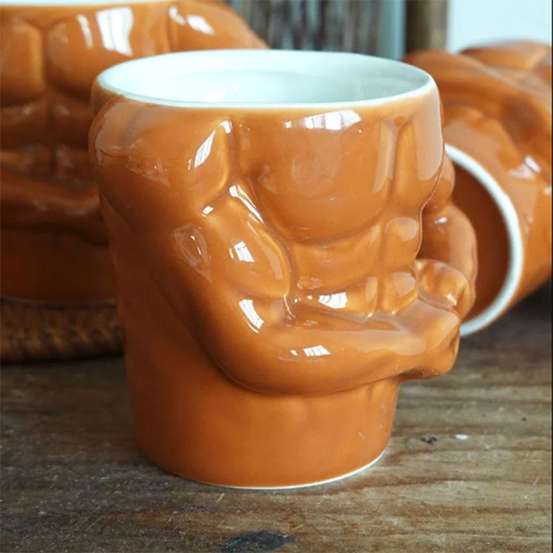 Muscle Mug Men's Ceramic Breakfast Milk Cup Creative Cup Fashion Personality Trend Water Cup