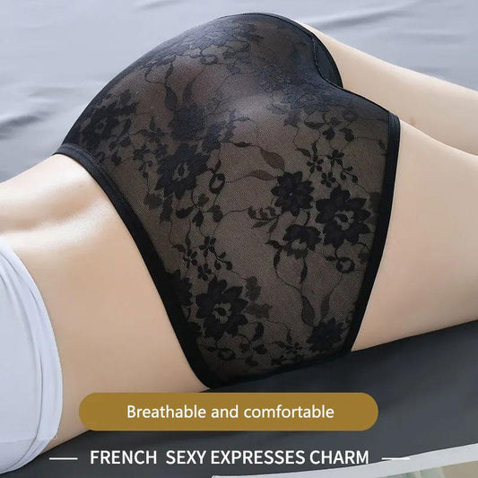 Sexy Charming Temptation Lace Panties Female Cotton File Breathable and Comfortable Mid-waist Ladies Briefs Transparent Underwear Girls Shorts