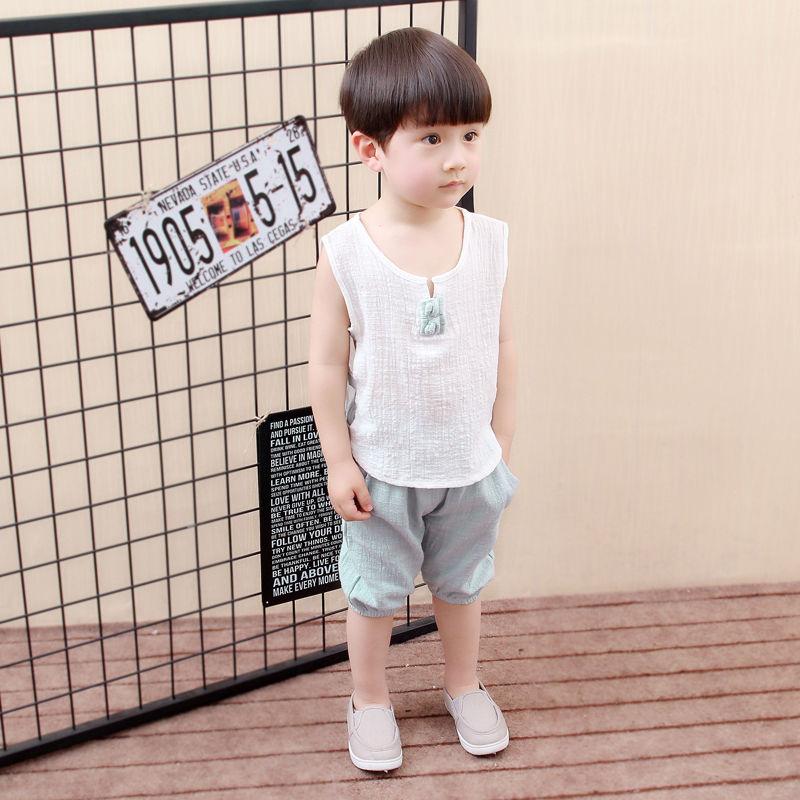 Cotton Baby Sets Leisure Sports Boy Girl Button T-shirt + Shorts Sets Toddler Clothing Baby Boy Girl Clothes