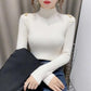 Half Turtleneck Button Sweater Women's Large Size Loose Pullover Bottoming Shirt Thickened Warm Knit Sweater