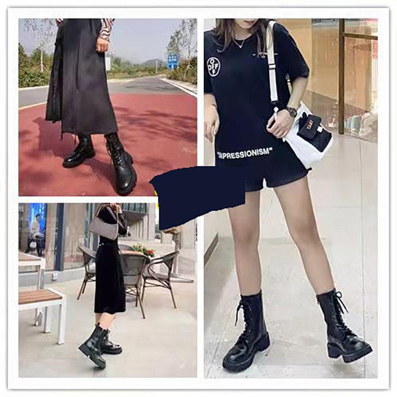 Leather Snow Boots Women's New Winter Wild Plus Velvet Cotton Shoes Net Red Martin Boots Women's Short Boots Thin Cotton Boots