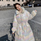 Bread Coat Cotton-padded Jacket Women's Winter Loose Stand-up Collar Without Hood Mid-length Thickened Shiny Down Padded Jacket Winter Warm Jacket