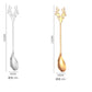 1PC&2PC Coffee Spoon Elk Spoon Coffee Stirring Spoon Cute Dessert Stainless Steel Milk Tea Spoon Household Kitchen Coffee Accessories