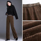 Women's Wide Leg Pants Autumn and Winter High Waist Drape Loose and Thin Plus Velvet Thick Straight-leg Trousers