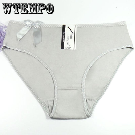 WTEMPO 6 Pcs/Lot Sexy pure cotton woman Striped Underwear Plus Size Seamless Panties woman Intimates