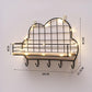 5 Shape Storage Rack Home Punch-free Storage Rack Metal Solid Wood Waterproof Display Stand with Light Strip