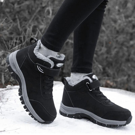 Elderly Shoes Cotton Shoes Winter Plus Velvet Waterproof Non-slip Thick Snow Boots Hiking Shoes Male