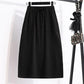 Skirts for Women Spring Summer Elastic High Waist Skirt Female Solid Color Loose Split A-line Skirts Girl's Long Sports Skirt