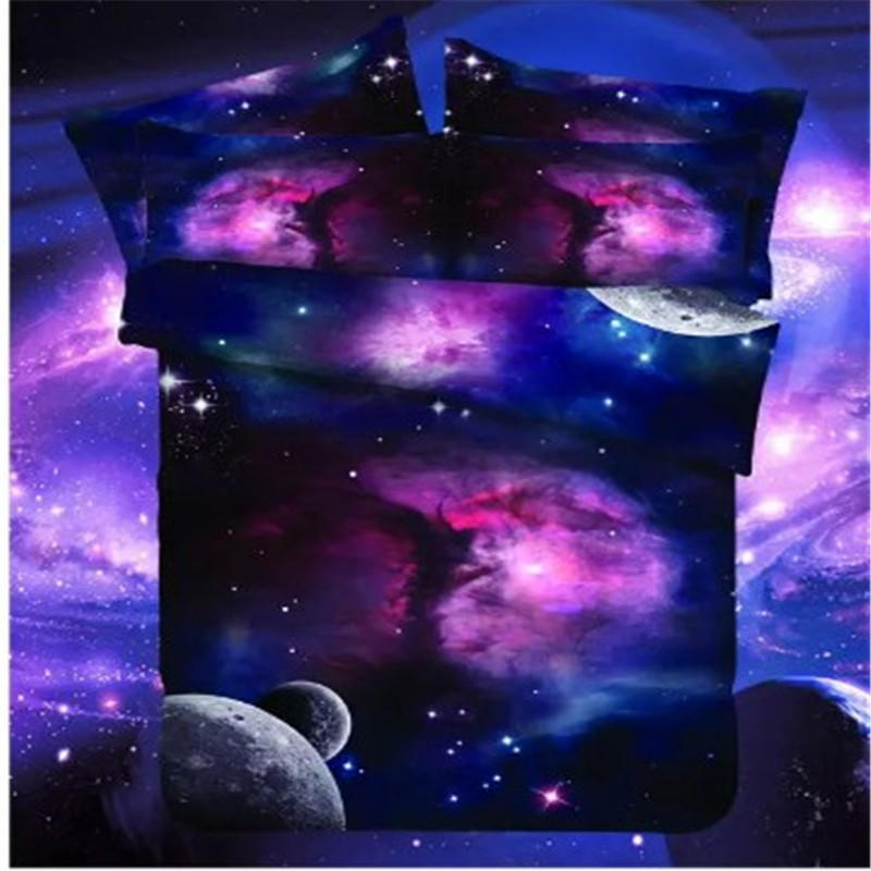 WTEMPO Starry Sky 3d Oil Painting 3/4pcs Bedding Sets Queen Size Bedding Set Comforter Cover
