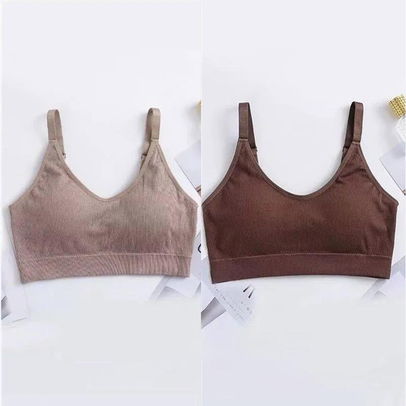 Two-piece Sports Beauty Back Tube Top No Steel Ring Camisole Gathered Anti-shrinking Wrap Chest Can Be Worn Outside Women's Underwear Bra