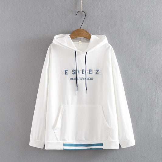 Woman's Sweatshirts Solid Korean Female Hooded Pullovers Cotton Oversized Hoodies Women