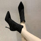 Fashion Ankle Boots Women Pointed Toe High Heel Short Boots Ladies Shoes Winter Martin Boots