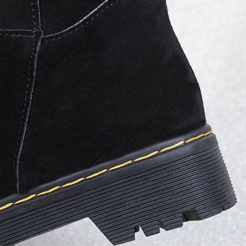 Women's Korean Autumn and Winter Models Plus Velvet Warm Cotton Shoes Flat Non-slip Short Boots