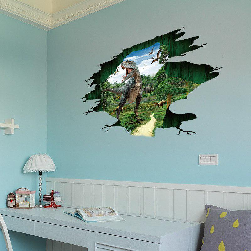 [sticker ]Dinosaur Paradise Wall Stickers Broke 3d Removable Wall Sticker For Kids Rooms Nursery Vi