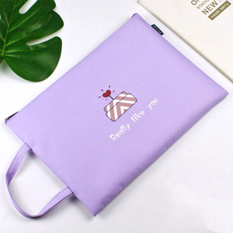 Multi-layer Waterproof Student Portable Tutoring Bag Large-capacity A4 Zipper File Bag Textbook Storage Bag Carrying Book Tutoring Bag