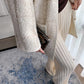 Casual Thick Knitted Women Pants Elastic High Waist Loose Female Wide Leg Pant Long Trousers 2022 Autumn Winter Striped Pantalon
