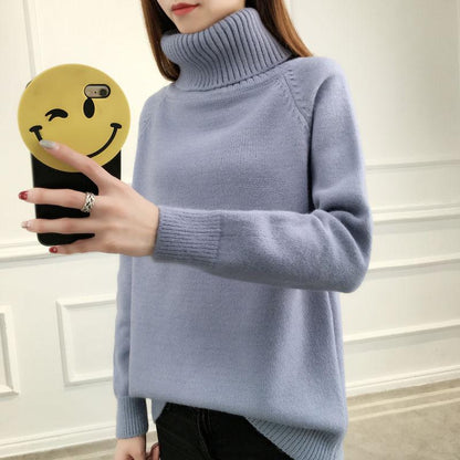 2019 Autumn and Winter Women Turtleneck Sweater Long Sleeve Slim Women Knit Sweater and Pullover