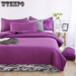 Bedding Solid Color Double Combed Matte Four Piece Set  Dormitory Simple Quilt Cover Bed Sheet