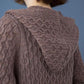 Women's Long Casual Knitted Cardigan Coats Spring and Autumn Large Size Solid Color Loose Hooded Knitted Coats