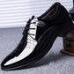 Breathable Business Dress Shoes Men's Leather Pointed Formal Men Derby Shoes Lace-up Office Oxfords