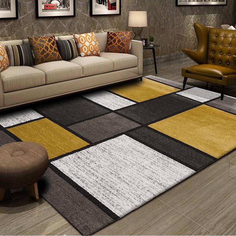 Nordic Geometric Carpets for Living Room Rectangle Bedroom Rugs Large Home Study Carpet