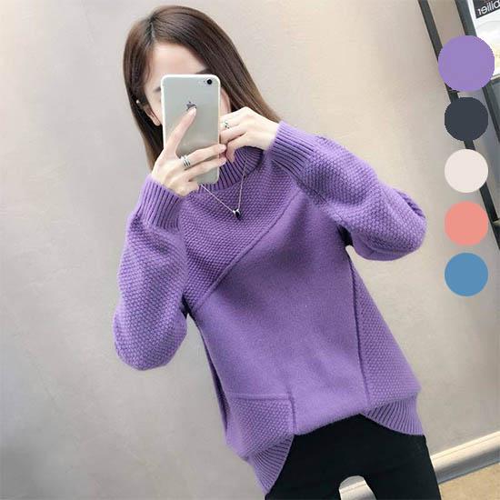 Pofulove 5 Colors Women Long Sleeve Skin-friendly Sweater Solid Color Turtleneck Bottoming Knitwear