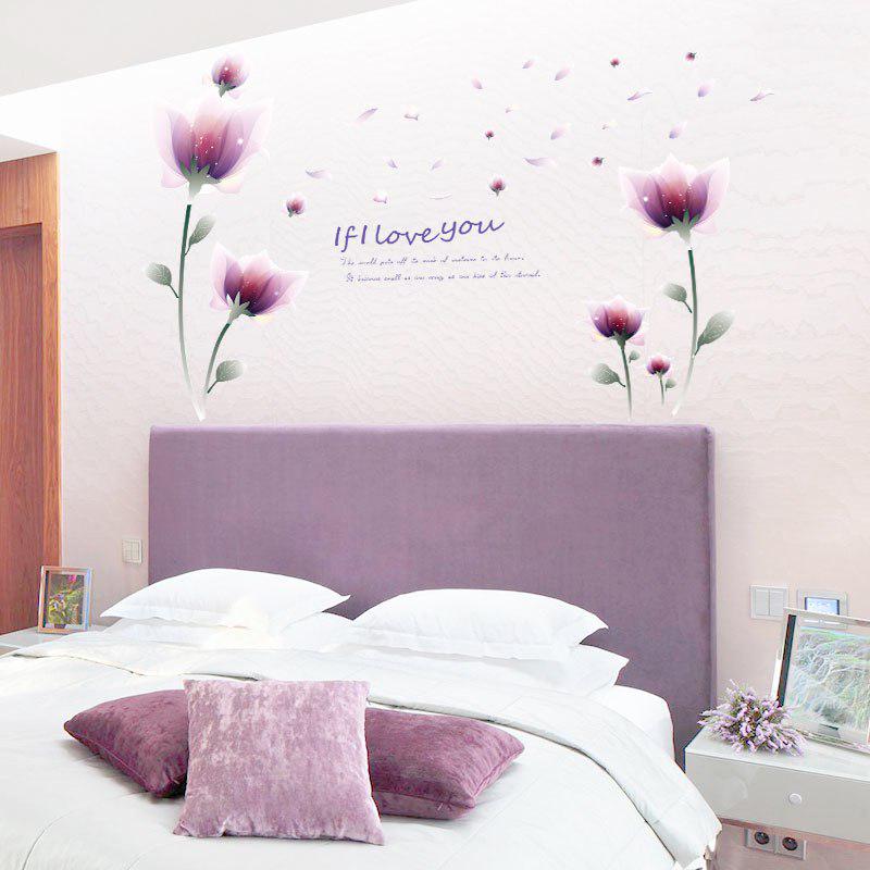 [Wall sticker ]Romantic Love Flower Wall Stickers Home Decor Living Room Bedroom Wall Decals Diy Dec