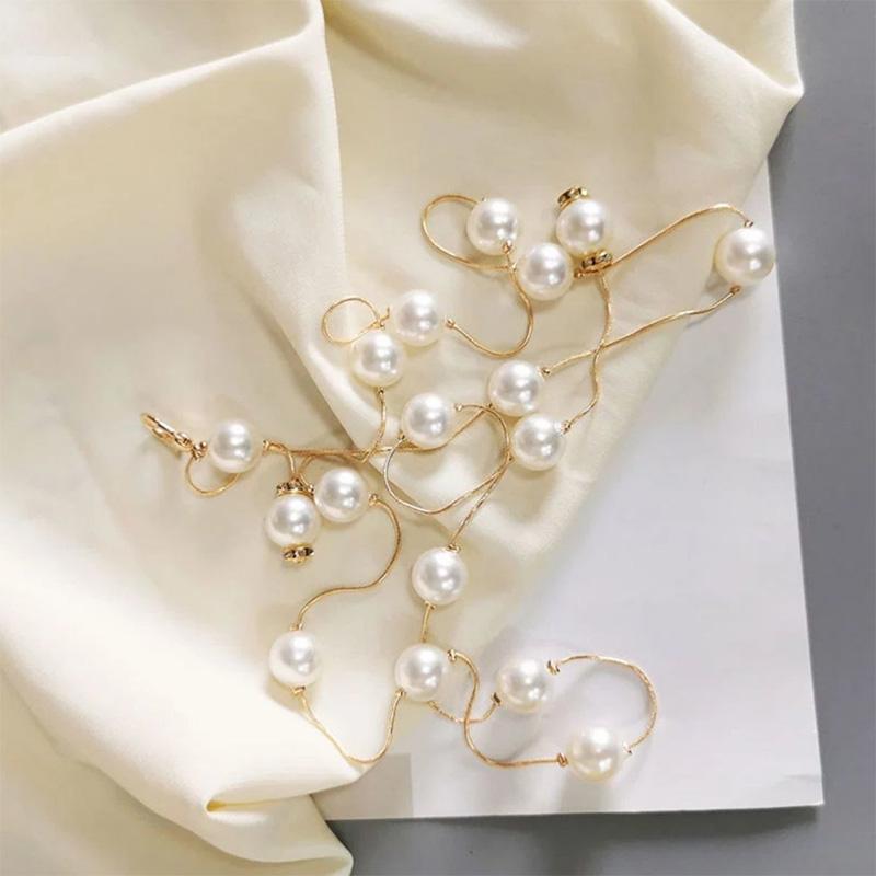Pearl Thin Waist Chain Simple Versatile Decorative Dress with Skirt Slim Waist Thin Belt Women