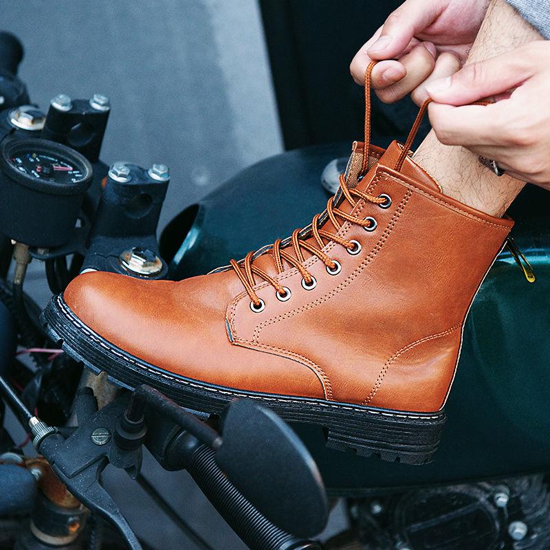 Martin Boots Men's Snow Boots Retro Men High Top Work Shoes Men's Leather Boots Men's Leather Shoes