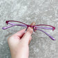 Women's Business Half-frame Anti-blue Light Flat Glasses Ultra-clear Resin Myopia Eye Wear Classic Anti-Fatigue Myopia Glasses